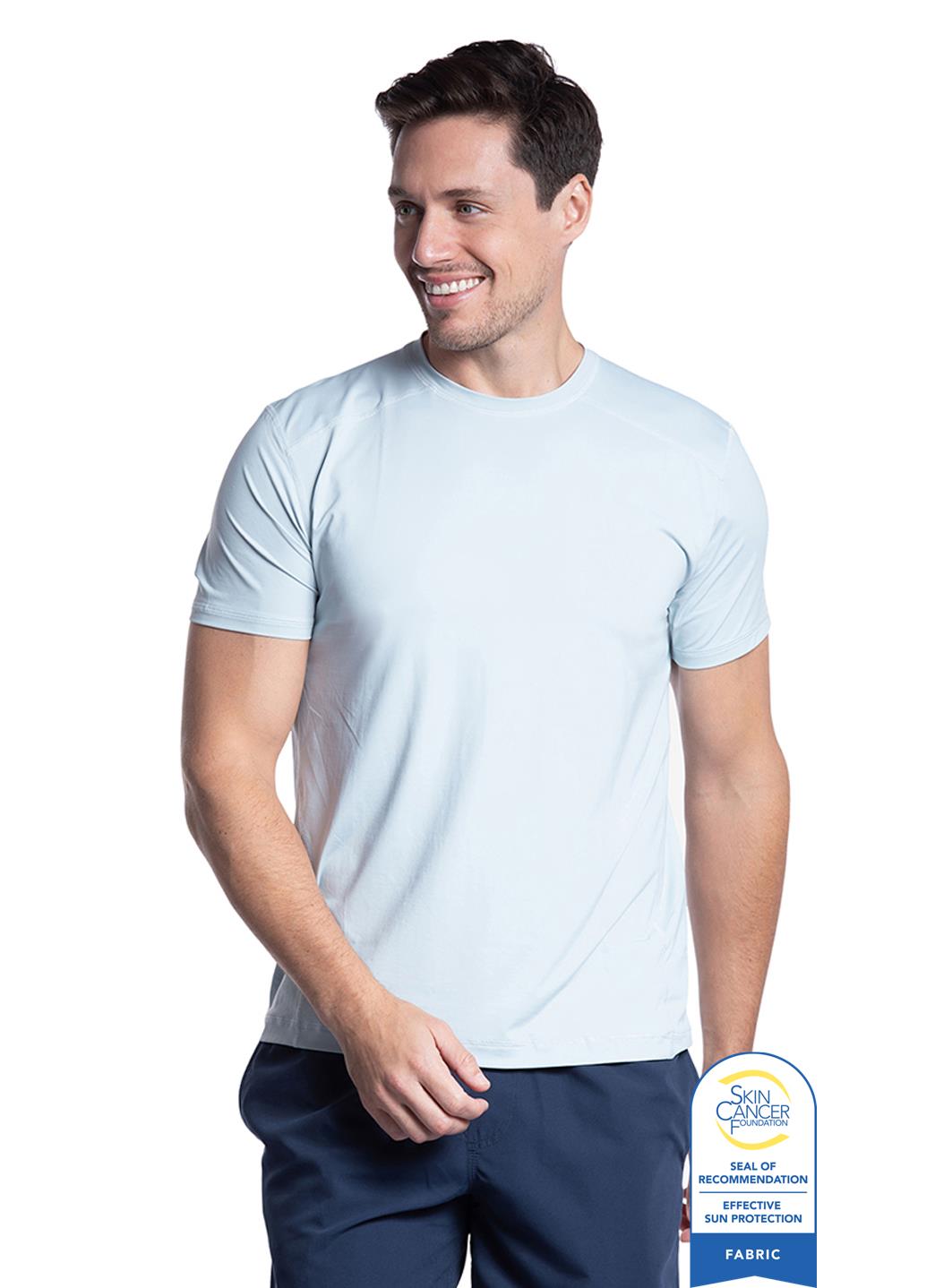 Bloq UV Men's Short Sleeve Crew UPF 50 Swim Shirt