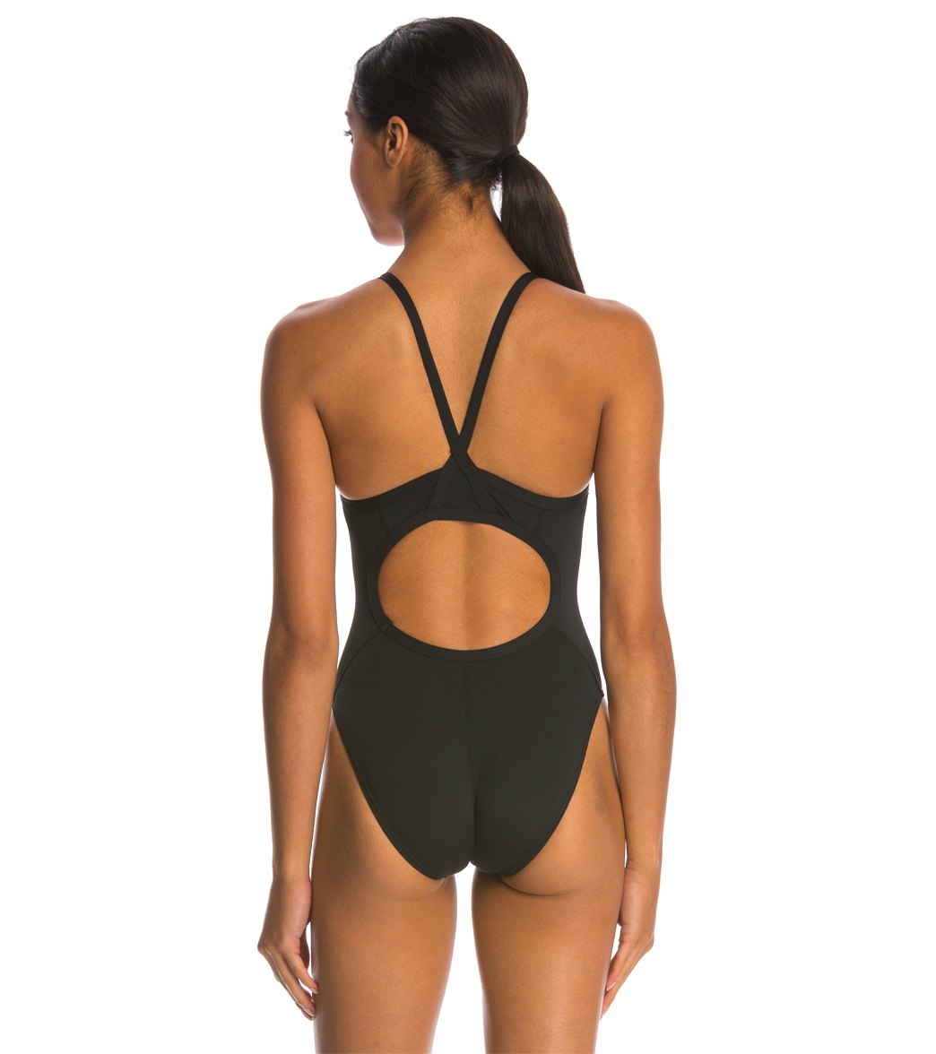A3 Performance Female X-Back Solid Poly One Piece Swimsuit