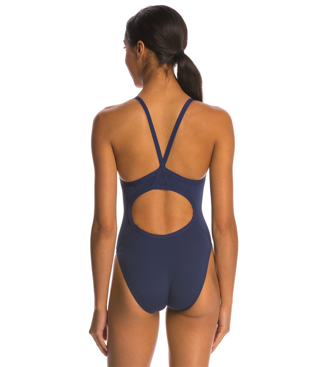 A3 Performance Female X-Back Solid Poly One Piece Swimsuit