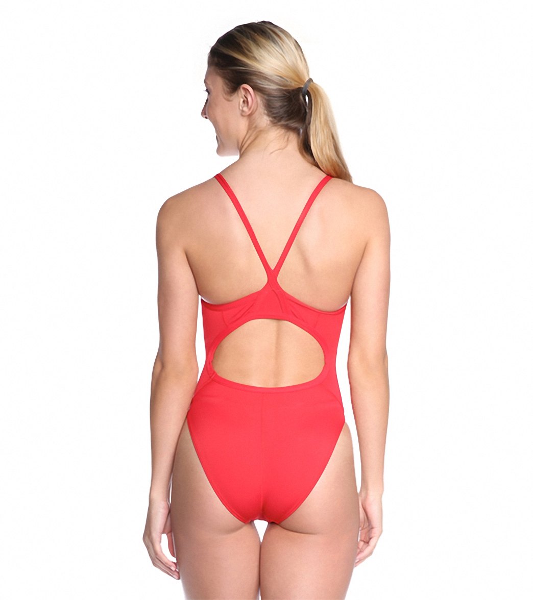 A3 Performance Female X-Back Solid Poly One Piece Swimsuit