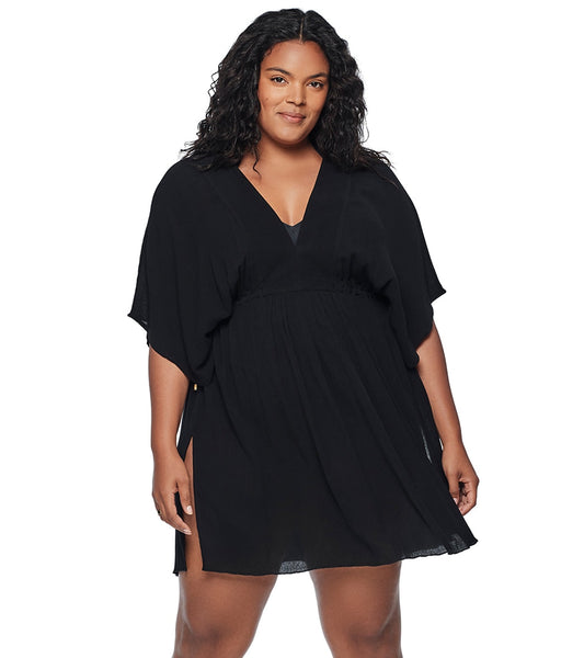 Lauren Ralph Lauren Women's Plus Size Crinkle Rayon Tunic