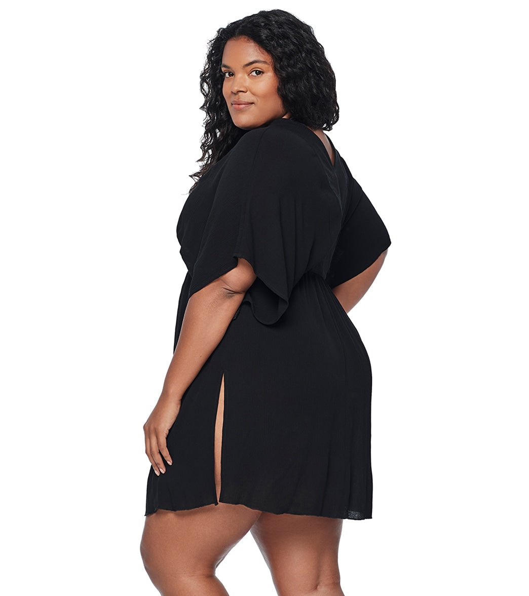 Lauren Ralph Lauren Women's Plus Size Crinkle Rayon Tunic