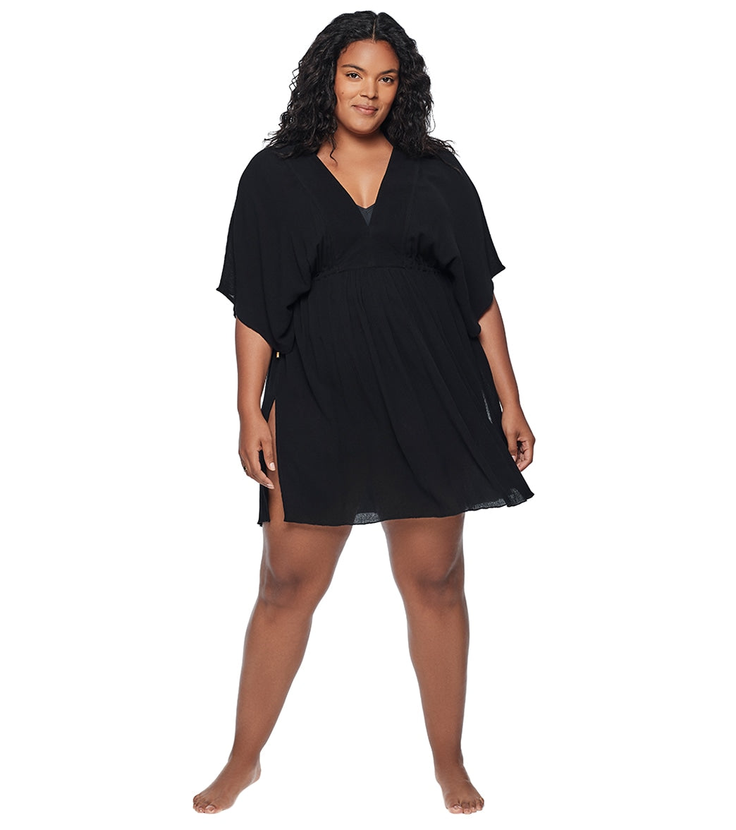 Lauren Ralph Lauren Women's Plus Size Crinkle Rayon Tunic