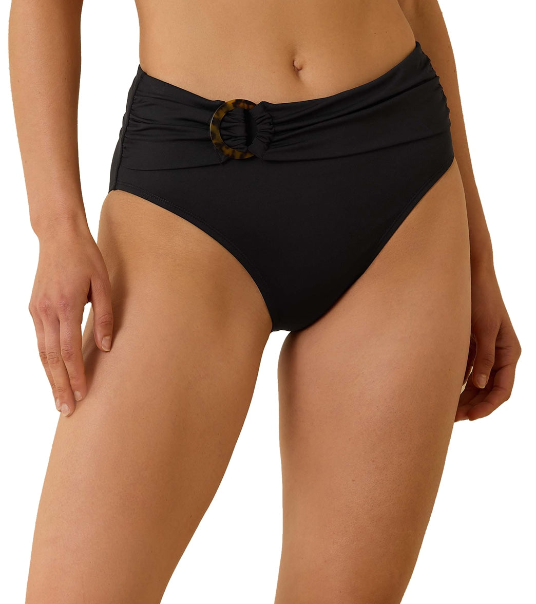 Tommy Bahama Women's Pearl Solid Novelty High Waist Bikini Bottom