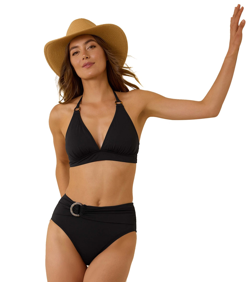 Tommy Bahama Women's Pearl Solid Novelty High Waist Bikini Bottom