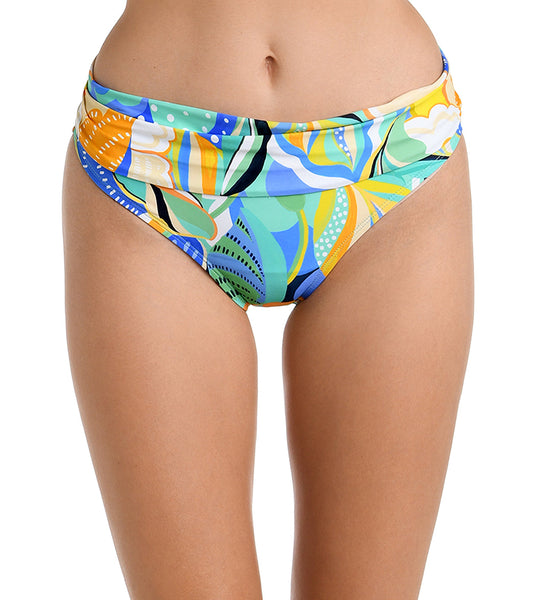 La Blanca Women's Sun In Sicily Shirred Band Hipster Bikini Bottom