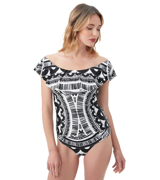 Trina Turk Women's Hula Ruffle Tankini Top
