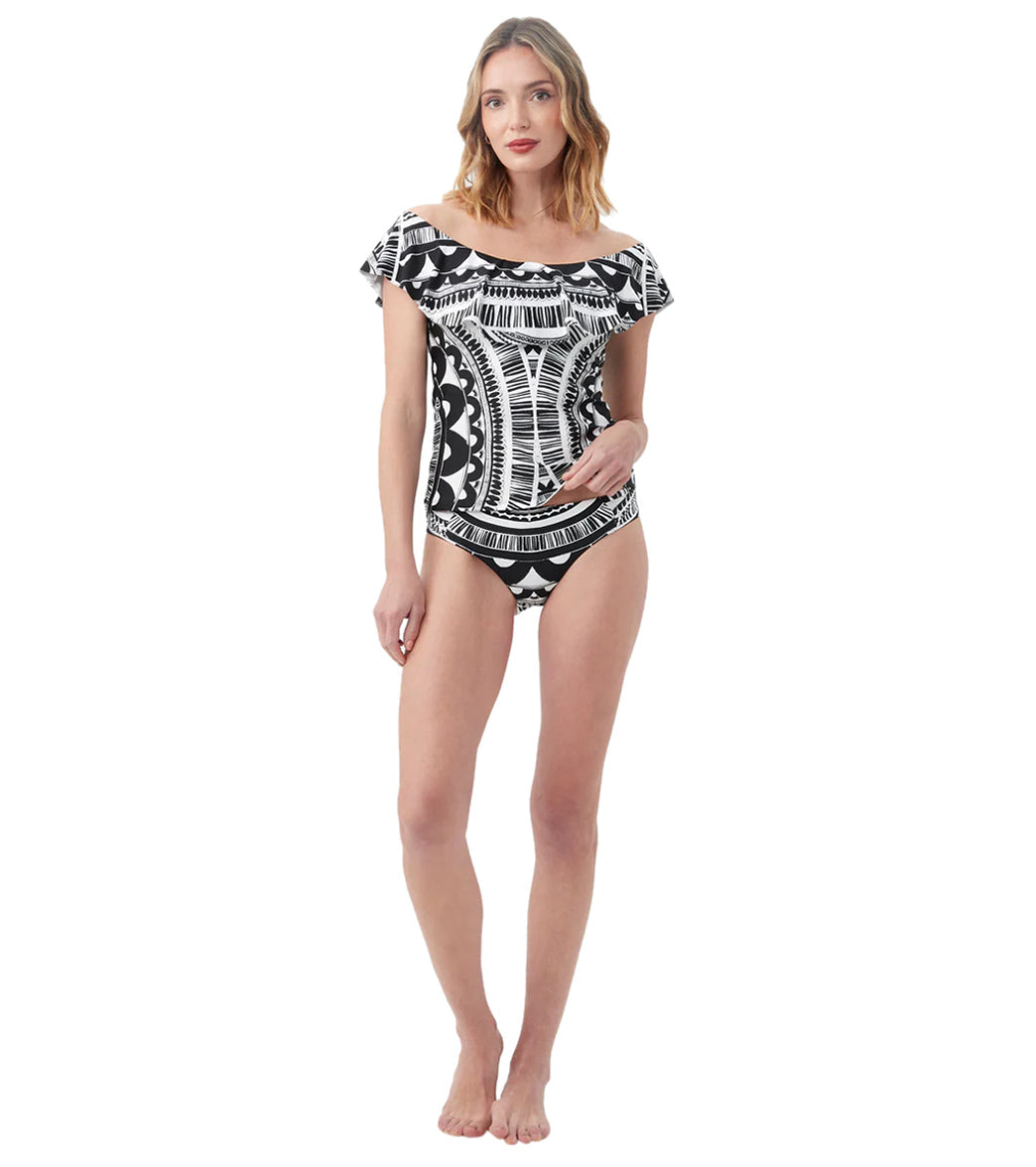 Trina Turk Women's Hula Ruffle Tankini Top