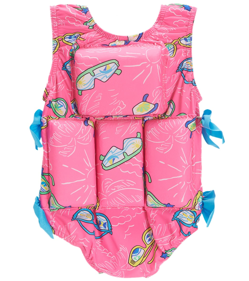 My Pool Pal Girl's Pink Sun Glasses Floatation Swimsuit