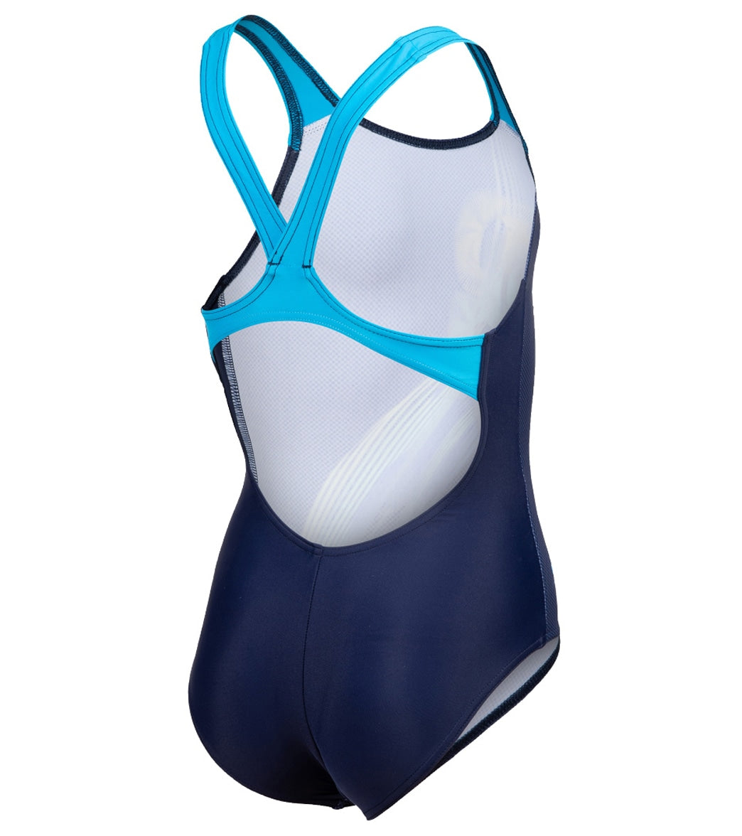 Arena Girls' Arena Parrot Jr V Back One Piece Swimsuit (Little Kid, Big Kid)