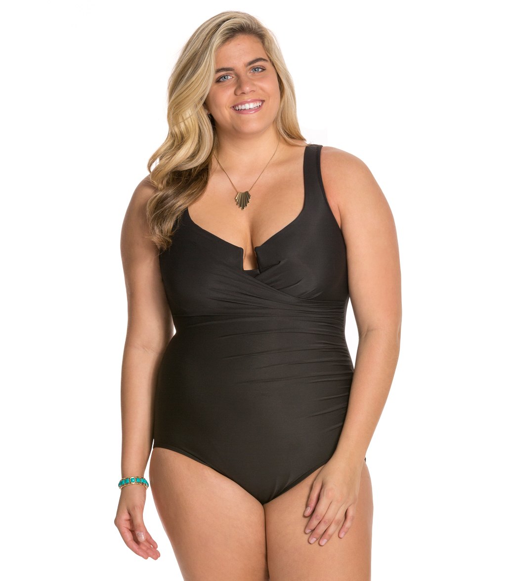 Miraclesuit Plus Size Solid Escape One Piece Swimsuit