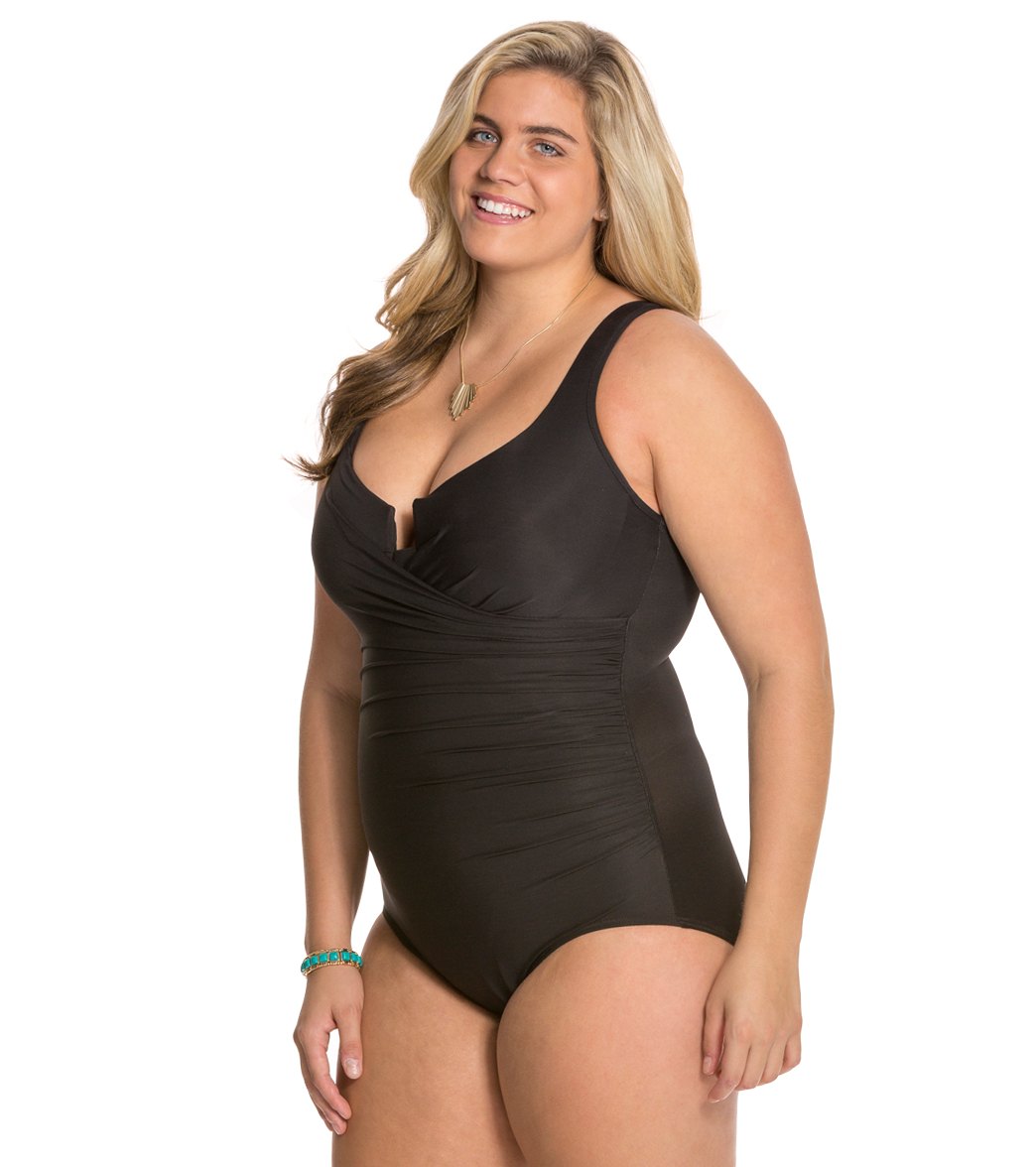 Miraclesuit Plus Size Solid Escape One Piece Swimsuit