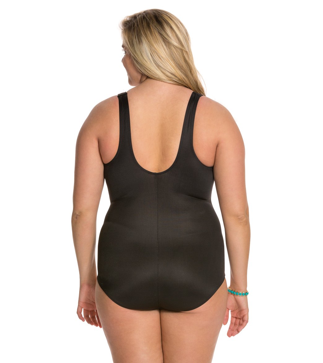Miraclesuit Plus Size Solid Escape One Piece Swimsuit