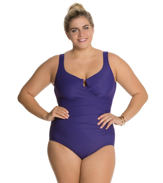 Miraclesuit Plus Size Solid Escape One Piece Swimsuit