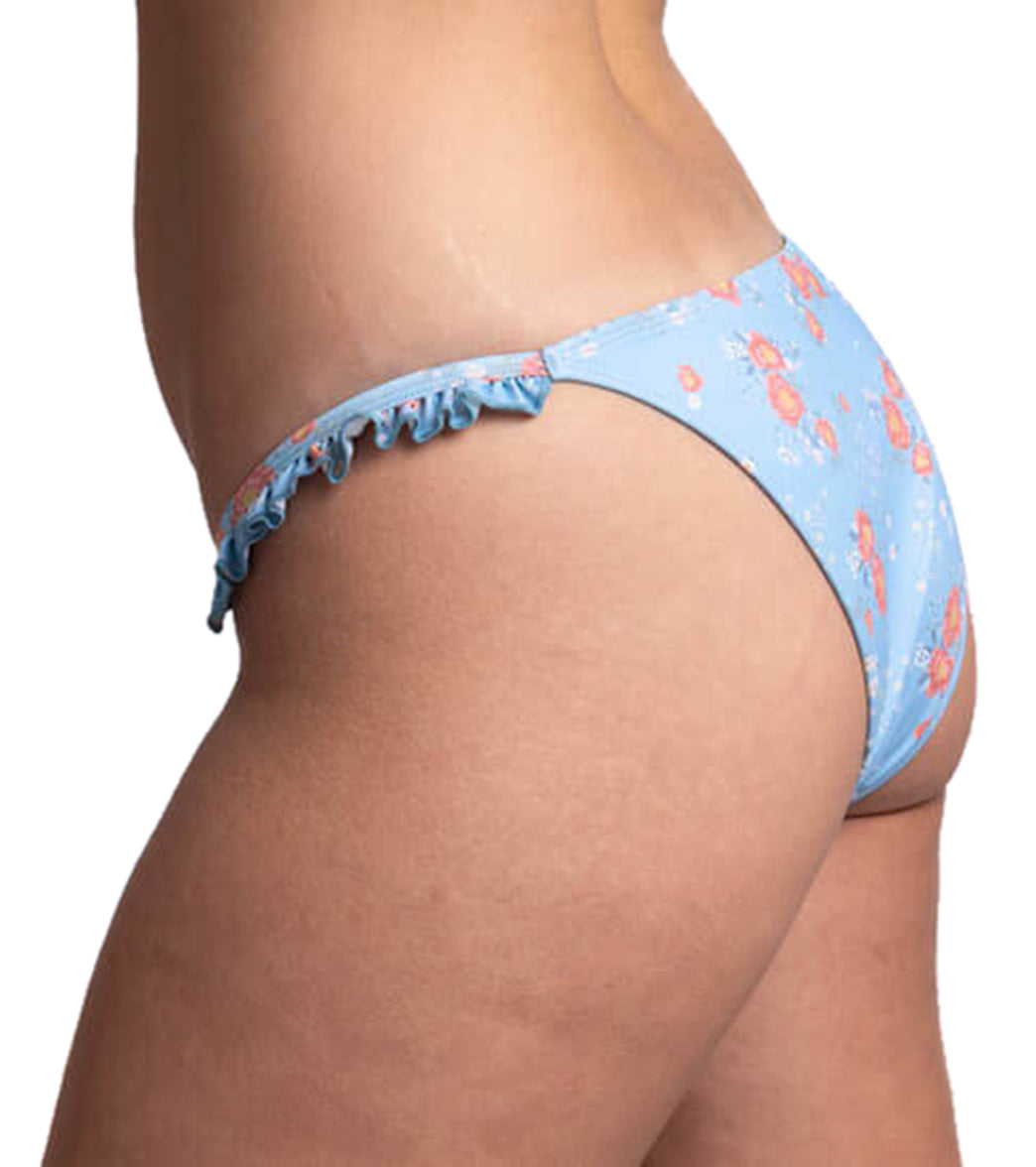 JOLYN Women's Karlee Rosalinda Side Ruffles Low Rise Bikini Bottom