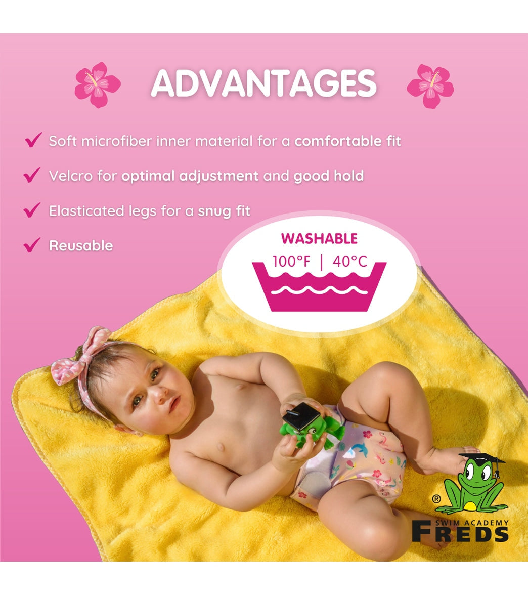 FREDS SWIM ACADEMY Girls' Reusable Swim Diaper