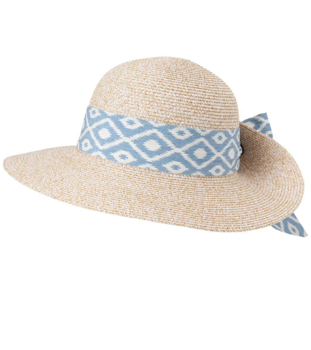 Sun N Sand Women's Paper Braid Blue Stone Hat