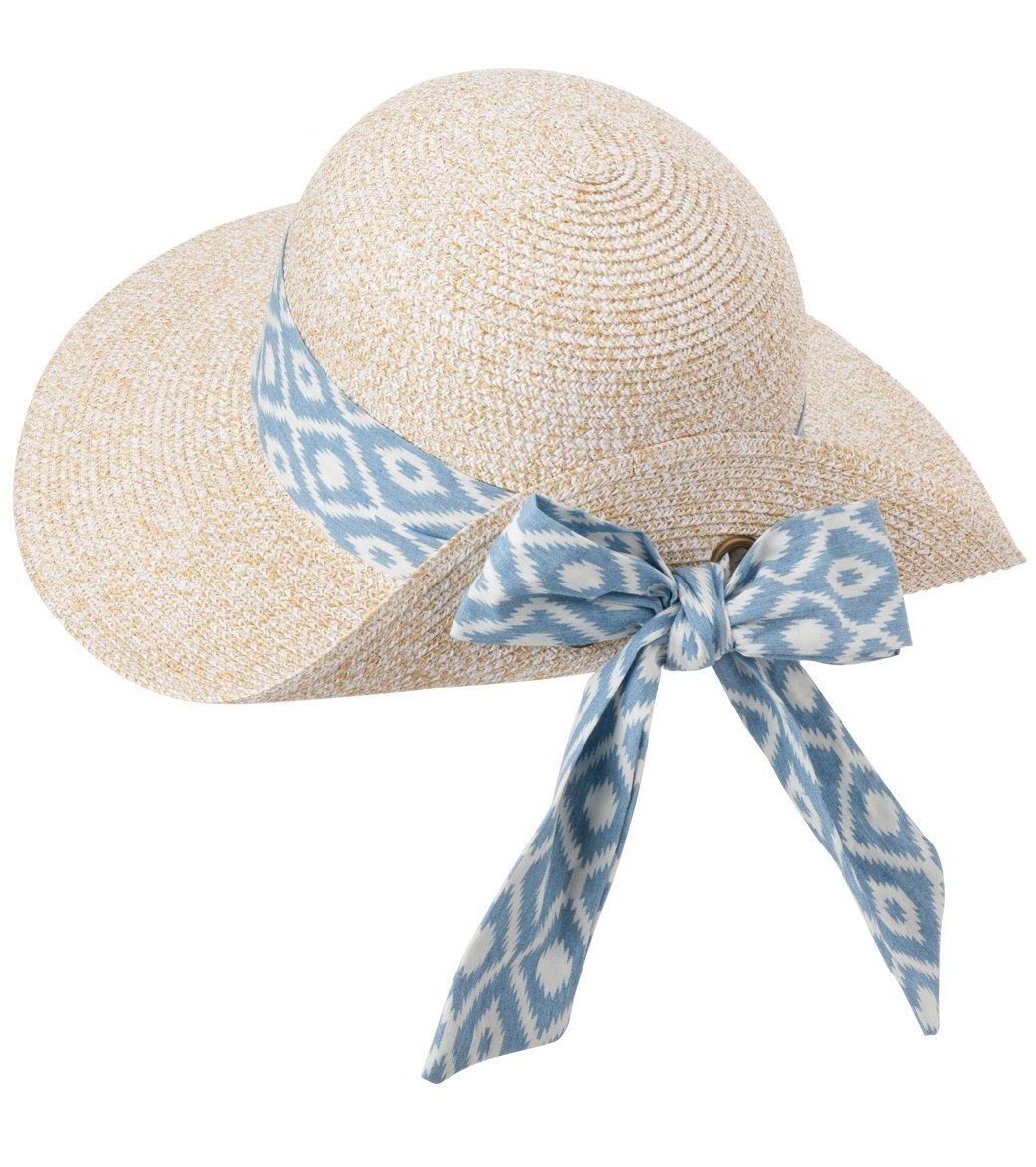 Sun N Sand Women's Paper Braid Blue Stone Hat