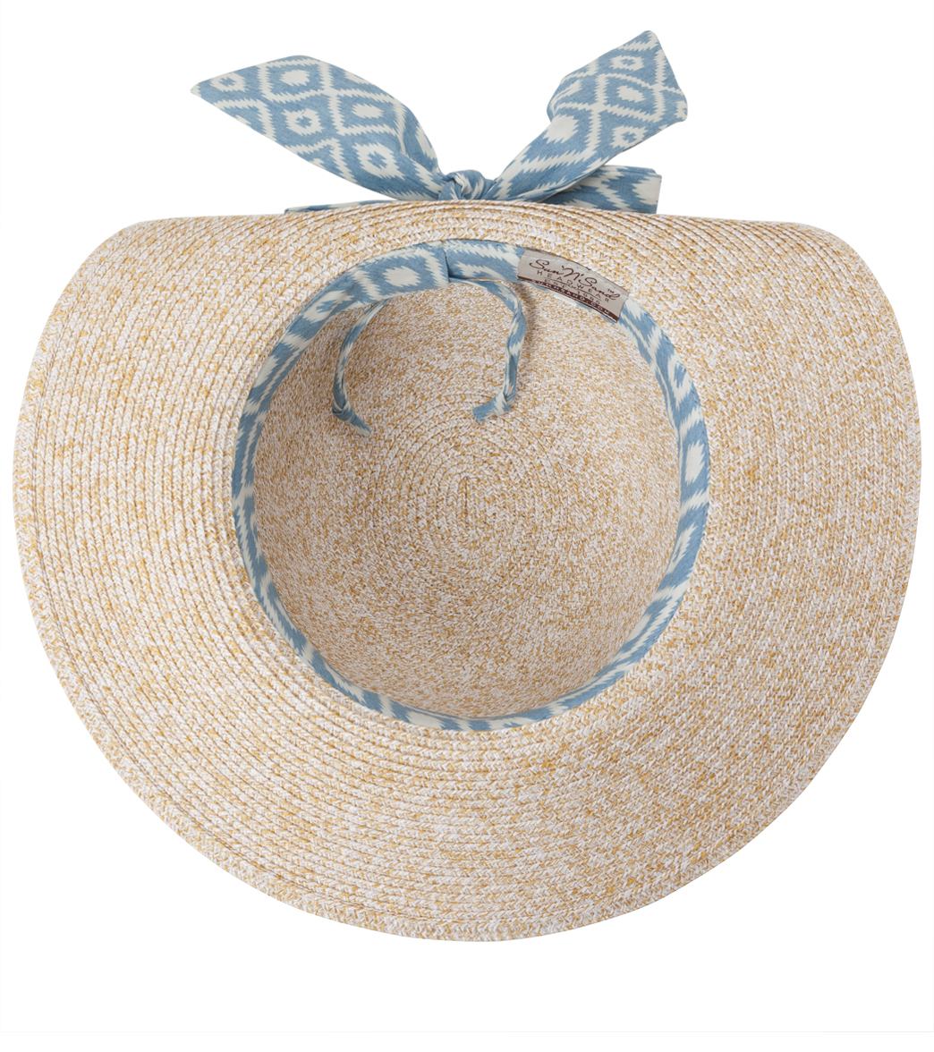 Sun N Sand Women's Paper Braid Blue Stone Hat