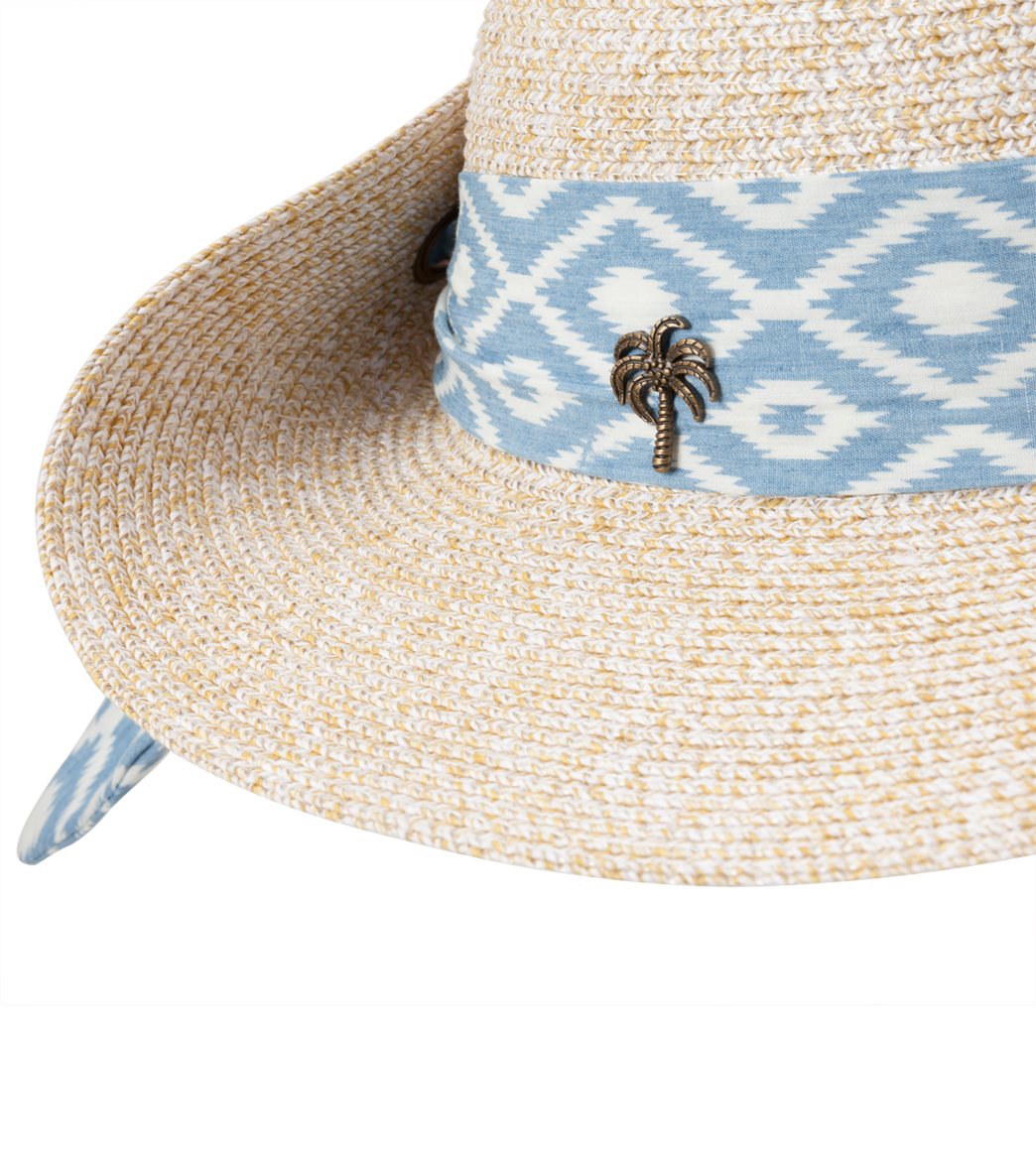 Sun N Sand Women's Paper Braid Blue Stone Hat