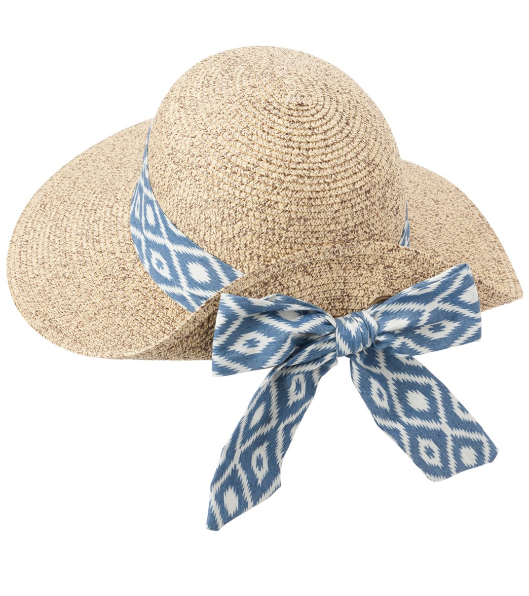 Sun N Sand Women's Paper Braid Blue Stone Hat