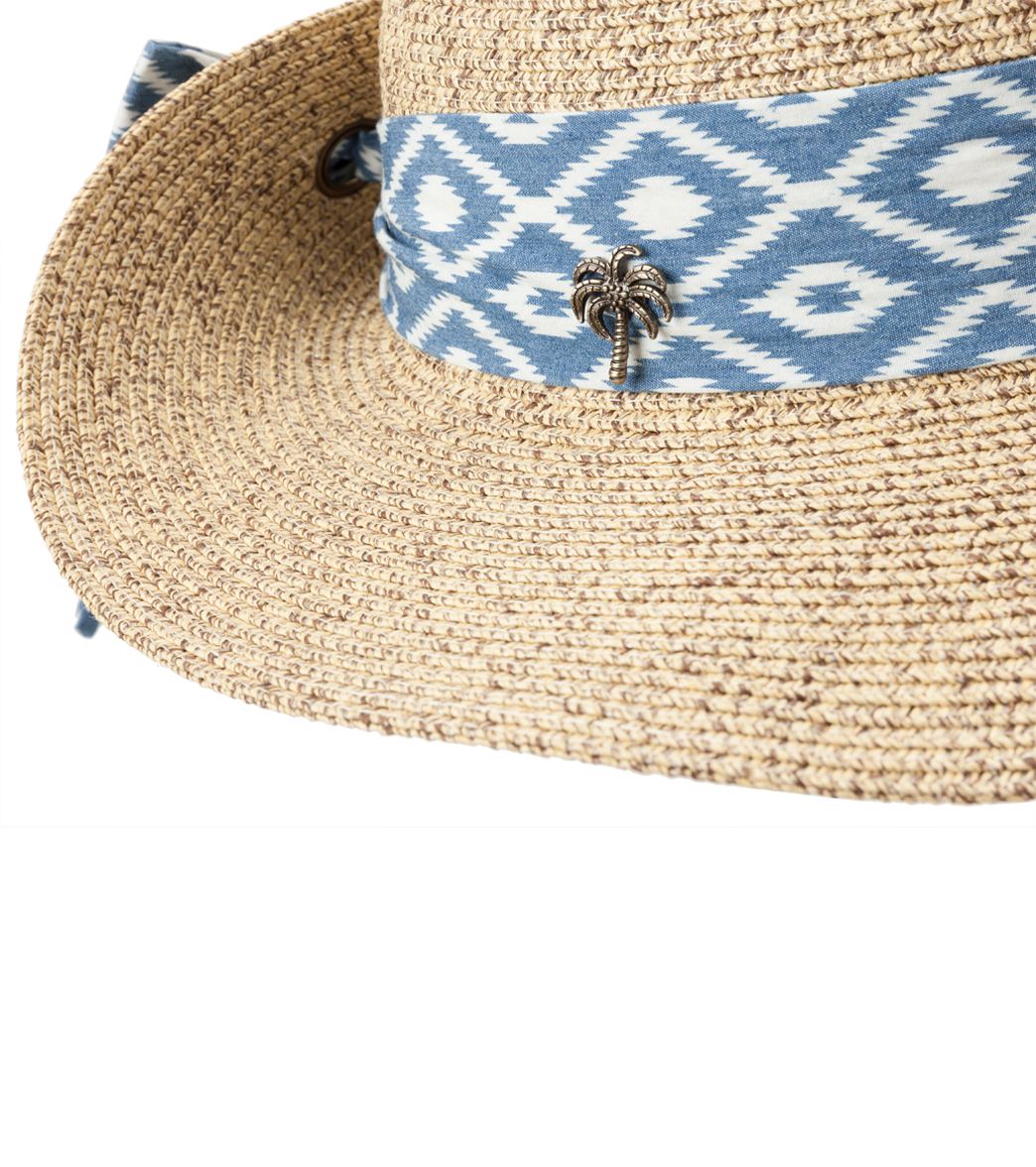 Sun N Sand Women's Paper Braid Blue Stone Hat