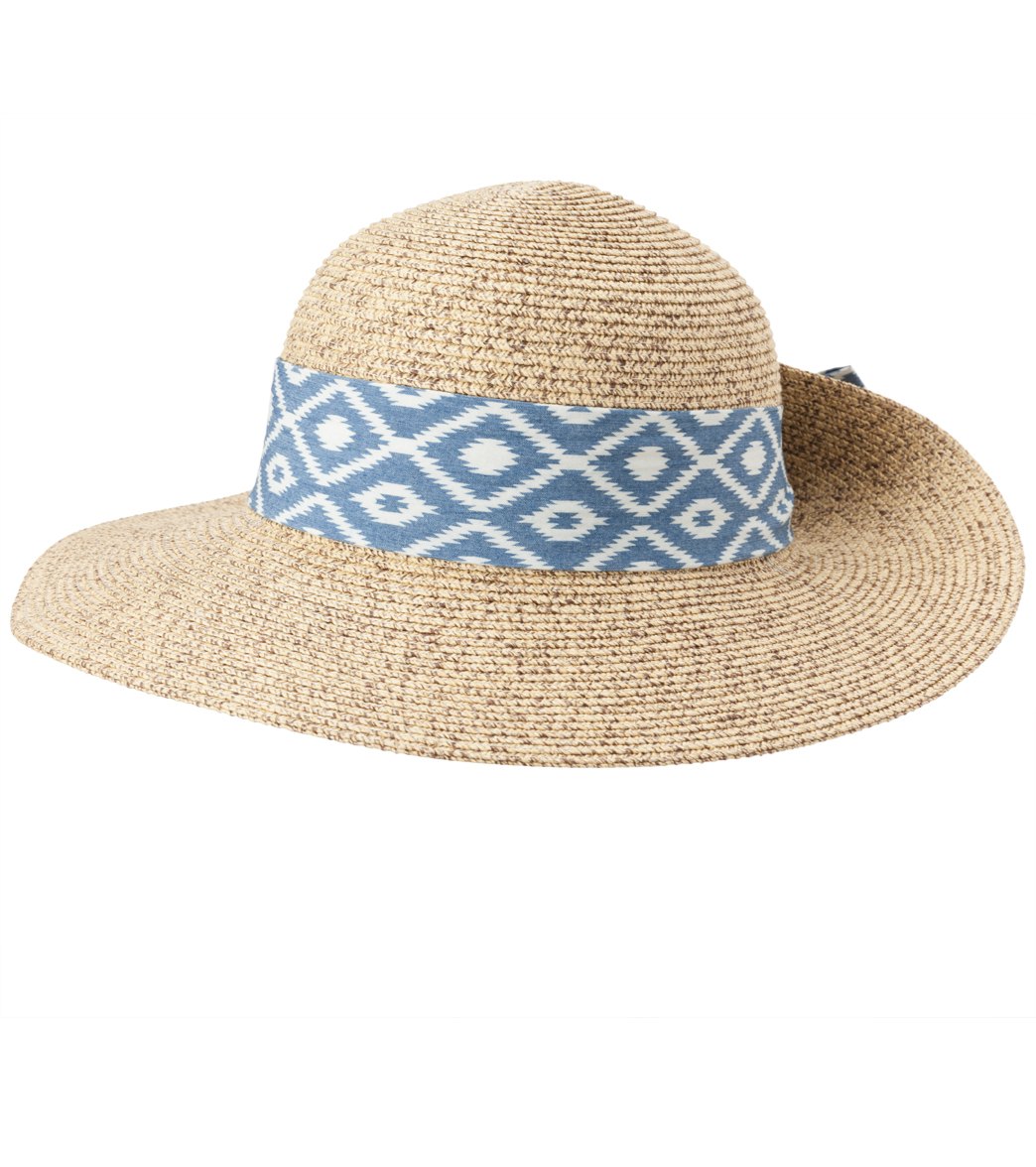 Sun N Sand Women's Paper Braid Blue Stone Hat