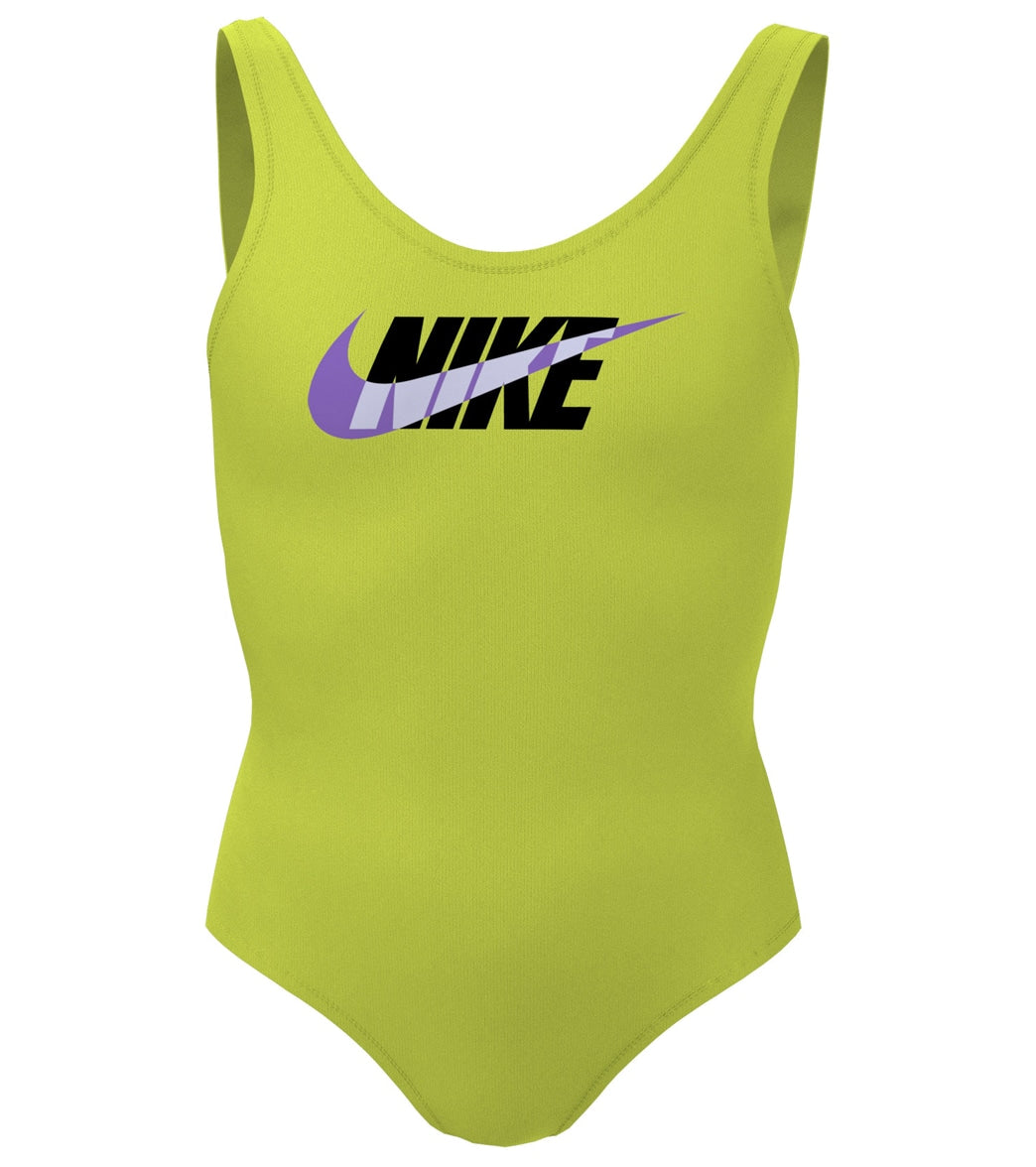 Nike Girls' Multi Logo U Back One Piece Swimsuit (Big Kid)