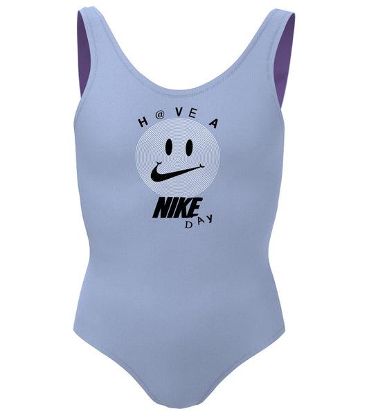 Nike Girls' Multi Logo U Back One Piece Swimsuit (Big Kid)