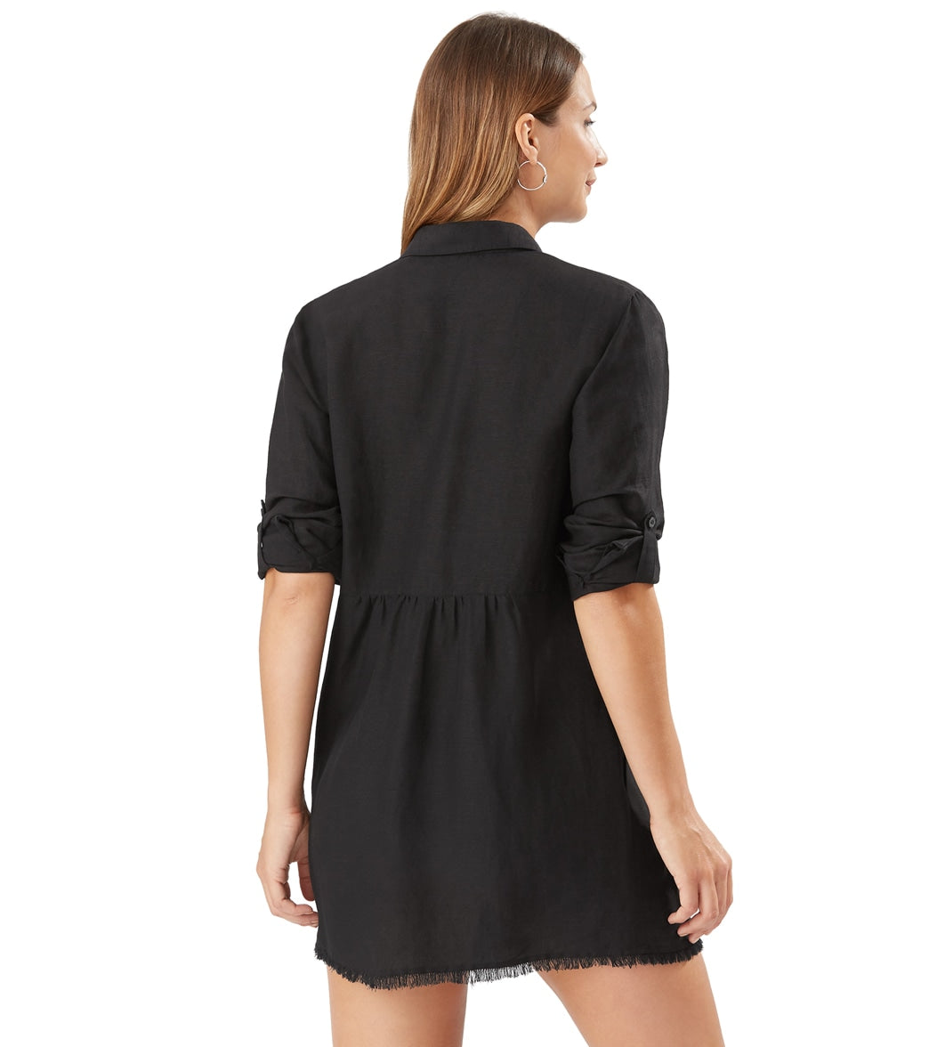 Tommy Bahama Women's St Lucia Boyfriend Cover Up Shirt