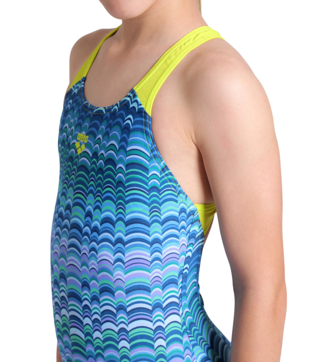 Arena Girls' Ondulation Pro Back Once Piece Swimsuit (Little Kid, Big Kid)