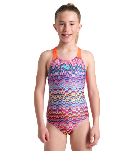 Arena Girls' Ondulation Pro Back Once Piece Swimsuit (Little Kid, Big Kid)