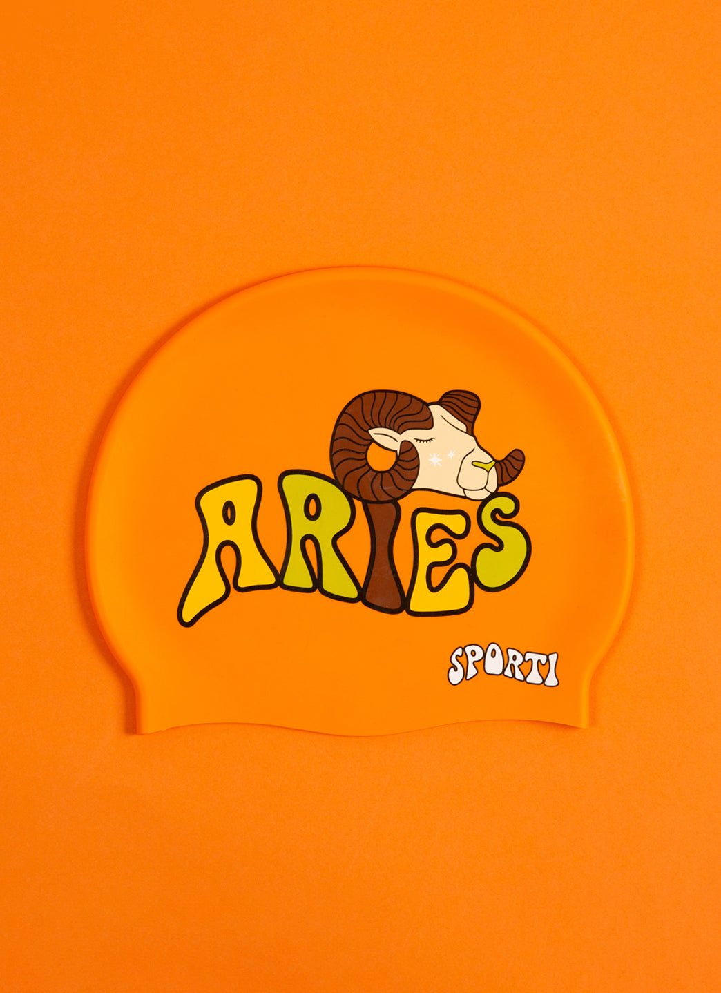 Sporti Groovy Zodiac Aries Silicone Swim Cap