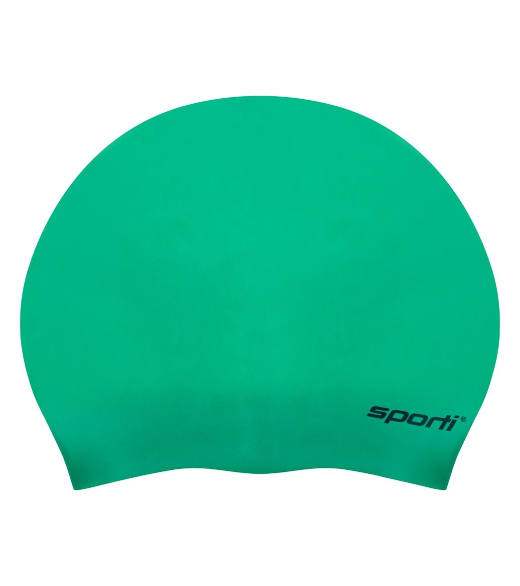 Sporti Long Hair Silicone Swim Cap Set of 2