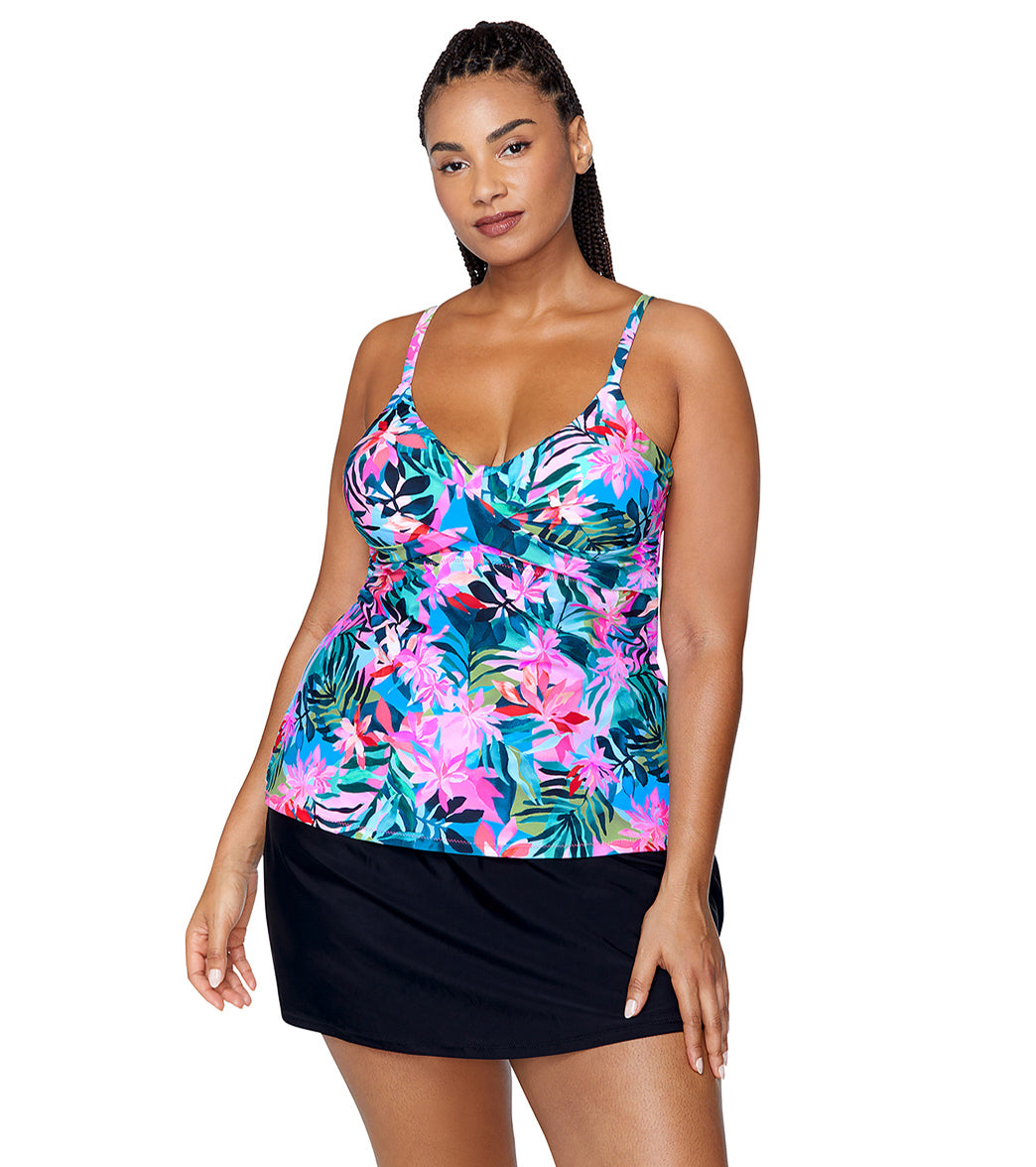 Raisins Women's Playa Sombra Aries Plus Size Tankini Top