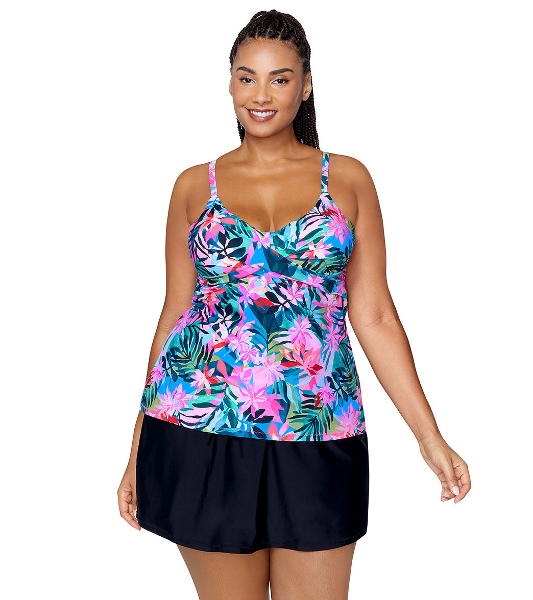 Raisins Women's Playa Sombra Aries Plus Size Tankini Top