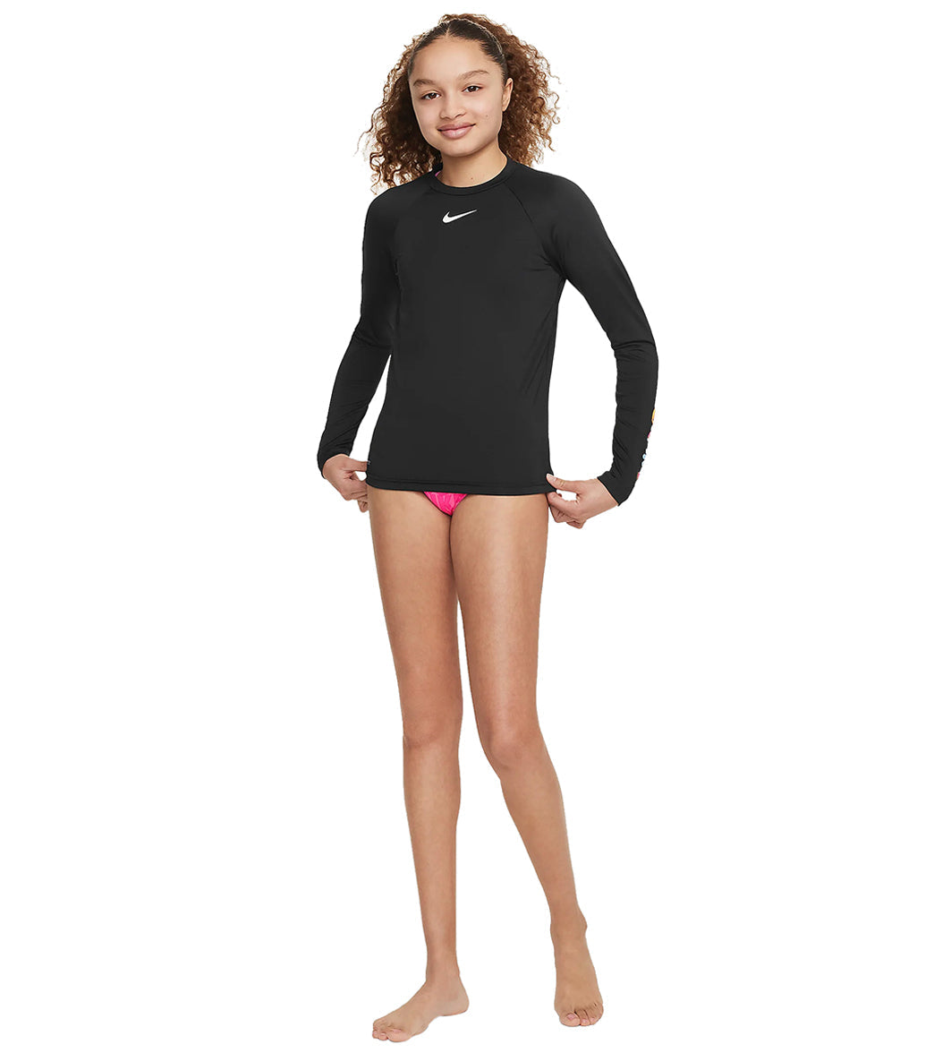 Nike Girls' Charms Long Sleeve Hydroguard (Big Kid)