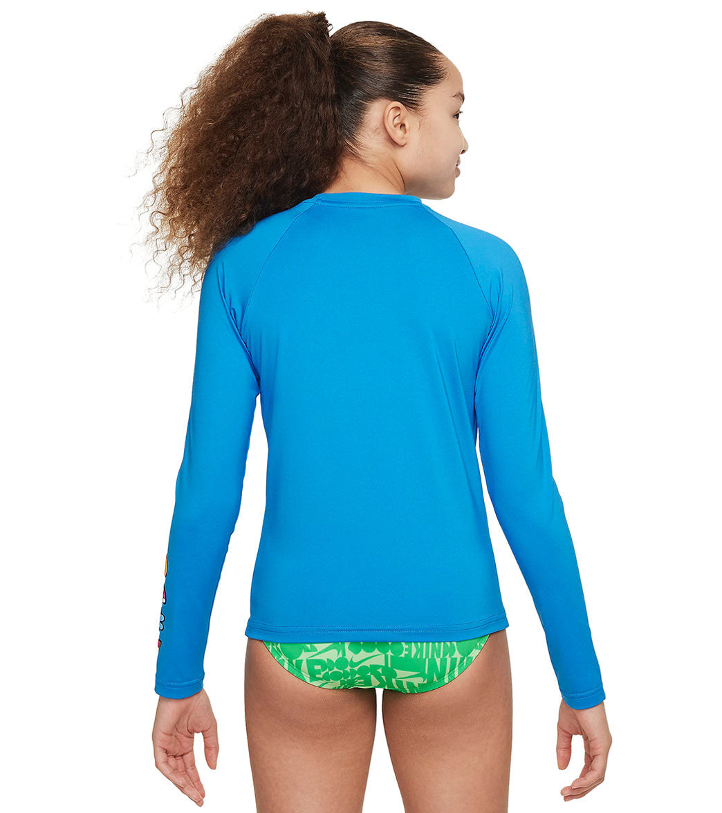 Nike Girls' Charms Long Sleeve Hydroguard (Big Kid)