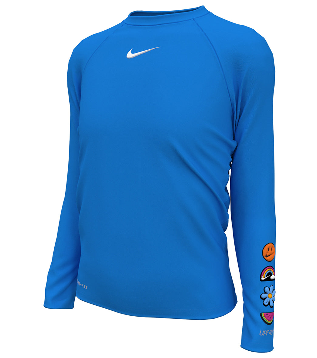 Nike Girls' Charms Long Sleeve Hydroguard (Big Kid)