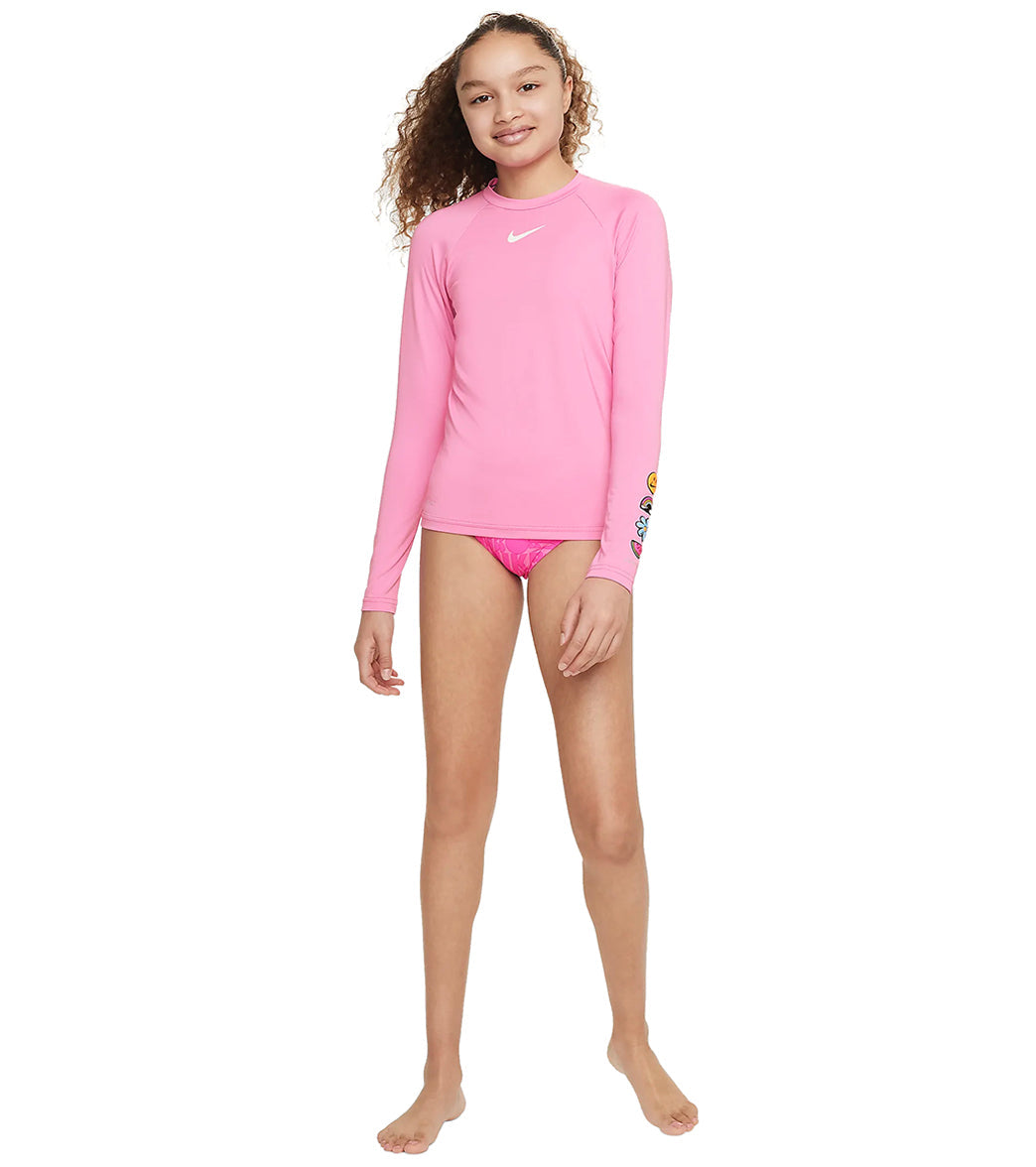 Nike Girls' Charms Long Sleeve Hydroguard (Big Kid)