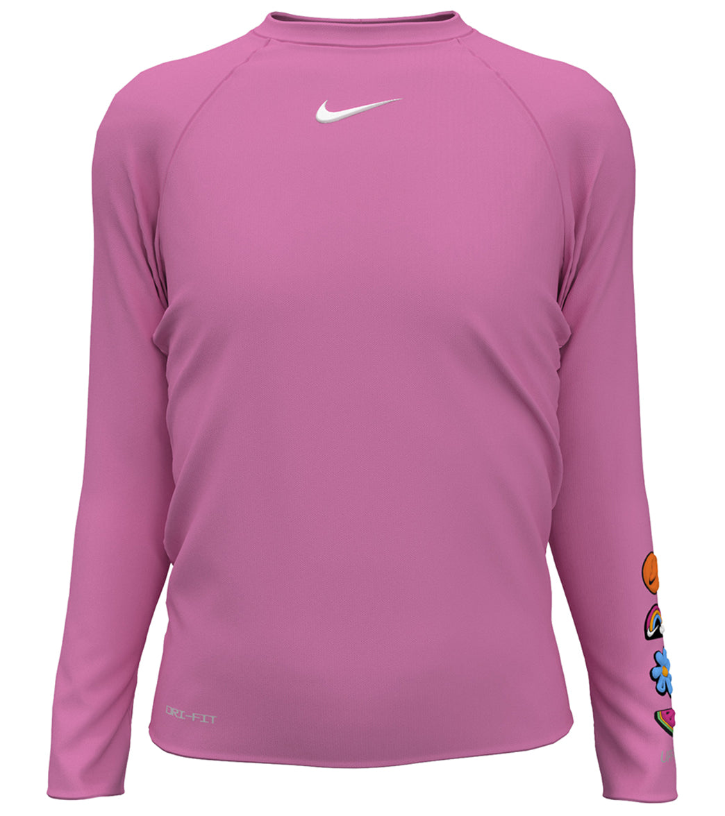 Nike Girls' Charms Long Sleeve Hydroguard (Big Kid)