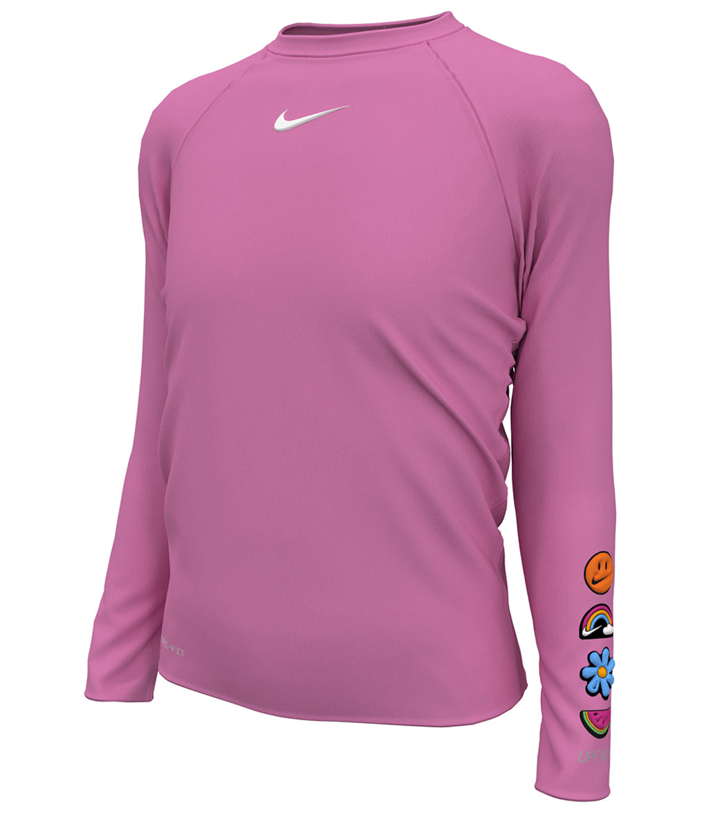 Nike Girls' Charms Long Sleeve Hydroguard (Big Kid)