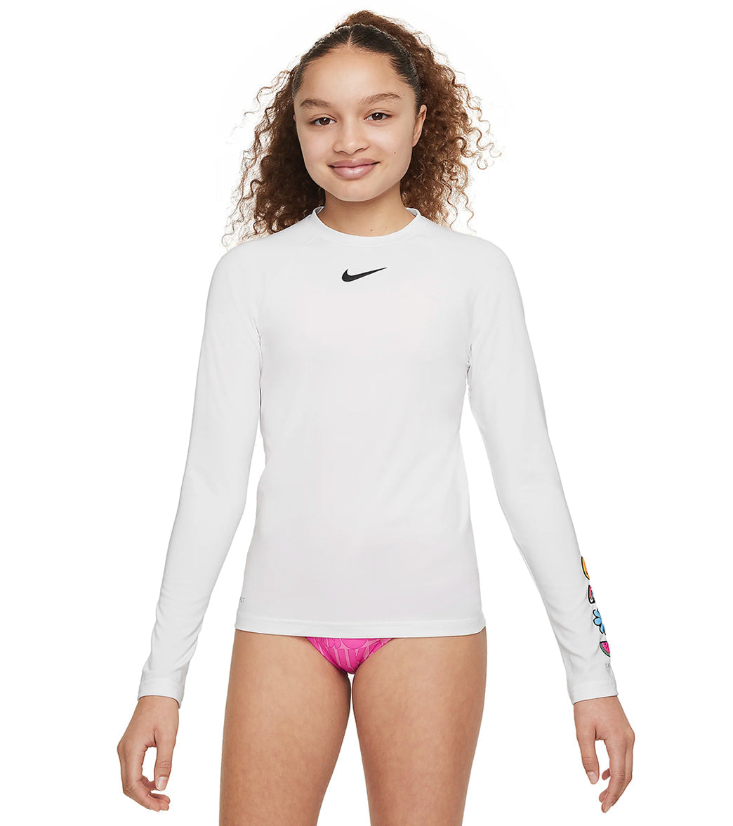 Nike Girls' Charms Long Sleeve Hydroguard (Big Kid)