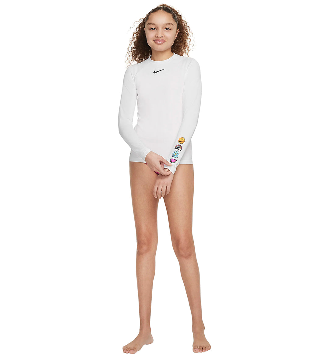 Nike Girls' Charms Long Sleeve Hydroguard (Big Kid)