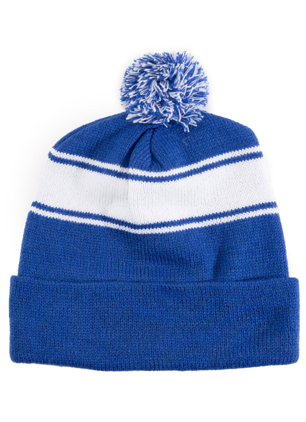 SwimOutlet Stripe Pom Pom Beanie