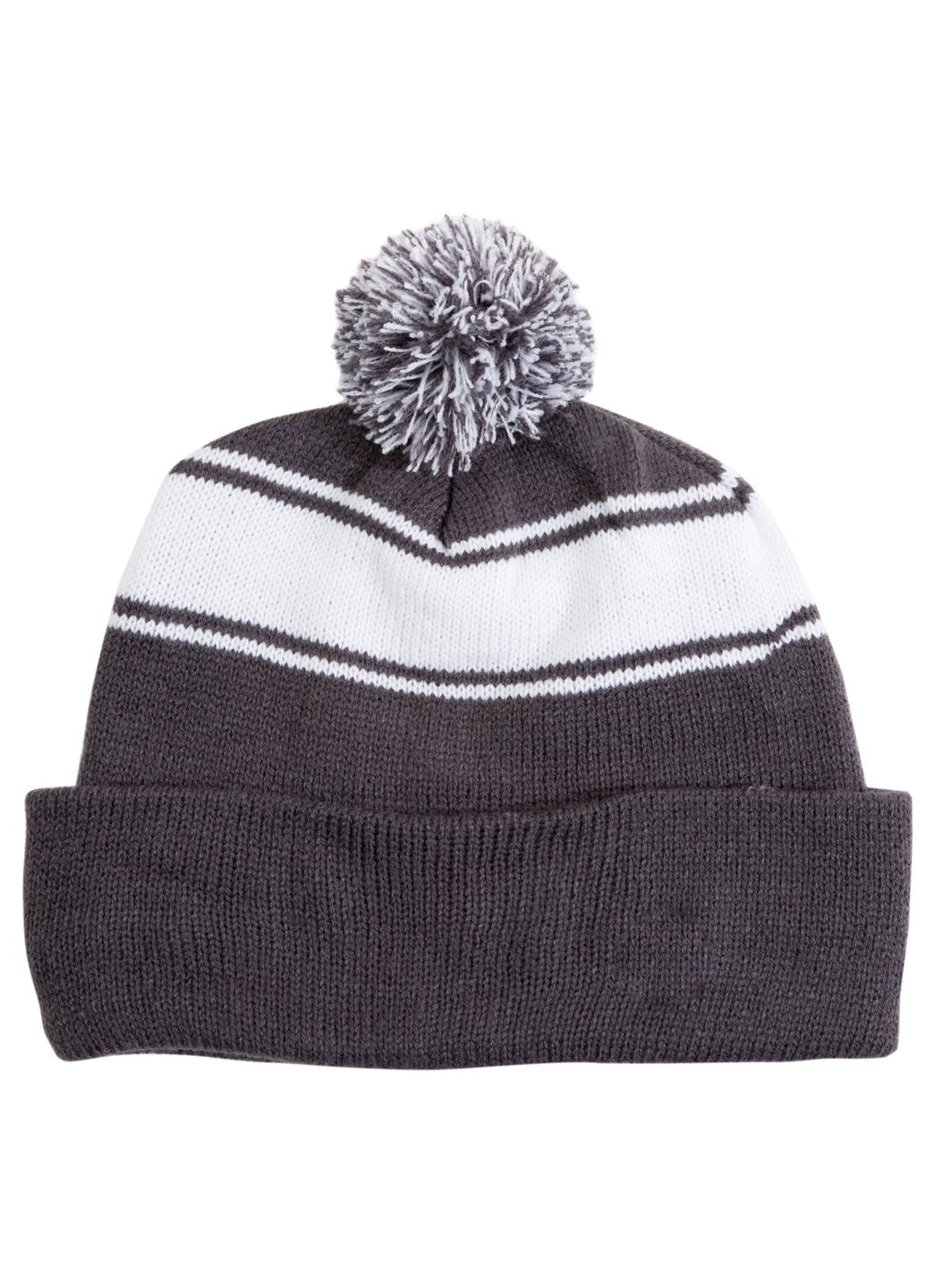 SwimOutlet Stripe Pom Pom Beanie