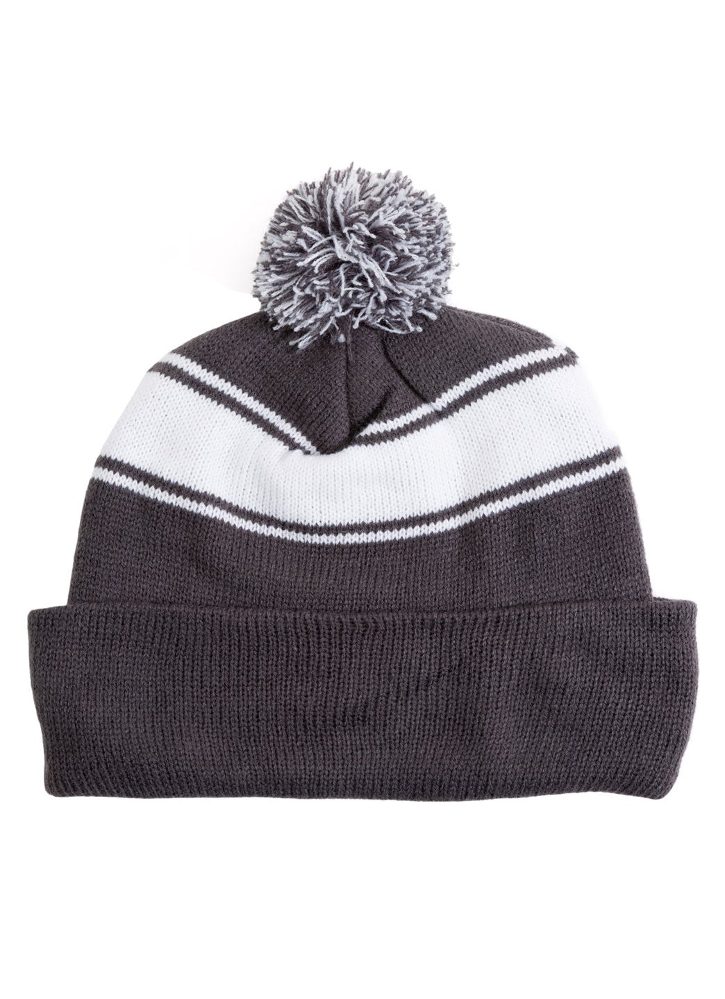 SwimOutlet Stripe Pom Pom Beanie