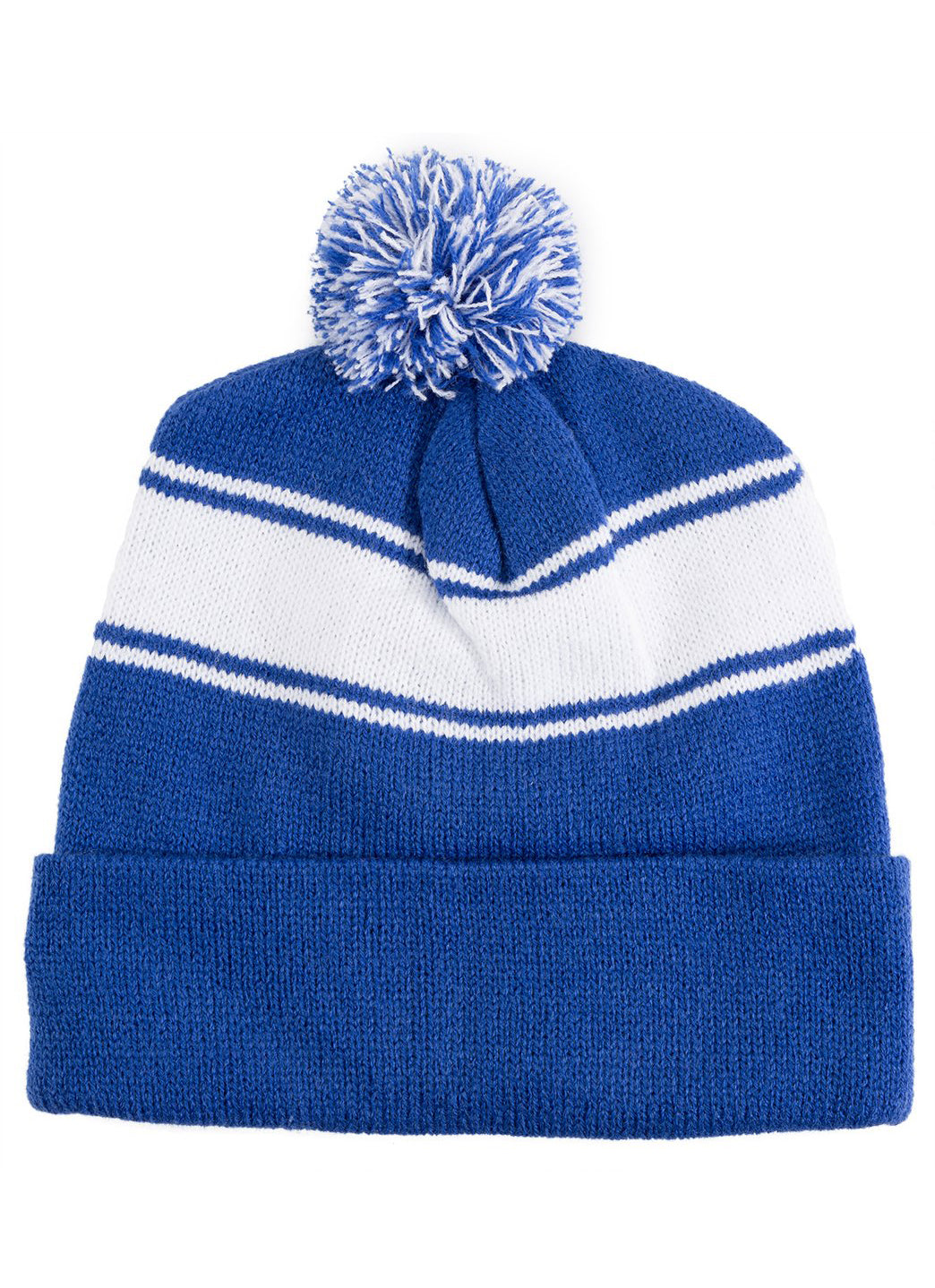 SwimOutlet Stripe Pom Pom Beanie
