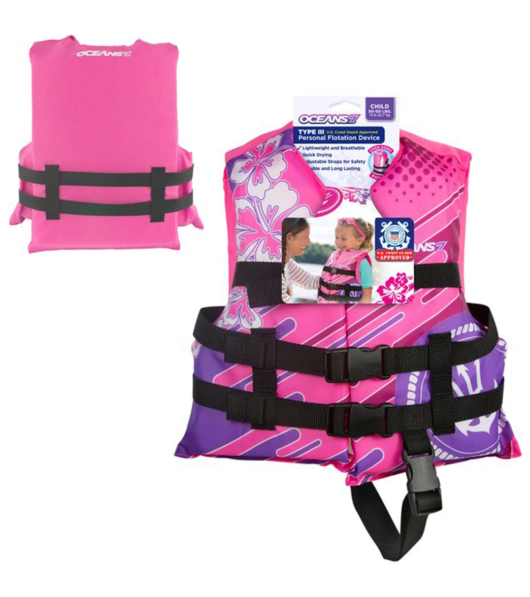 Aqua Leisure Kids' USCGA 3 Buckle Personal Flotation Device (30-50 lbs.)
