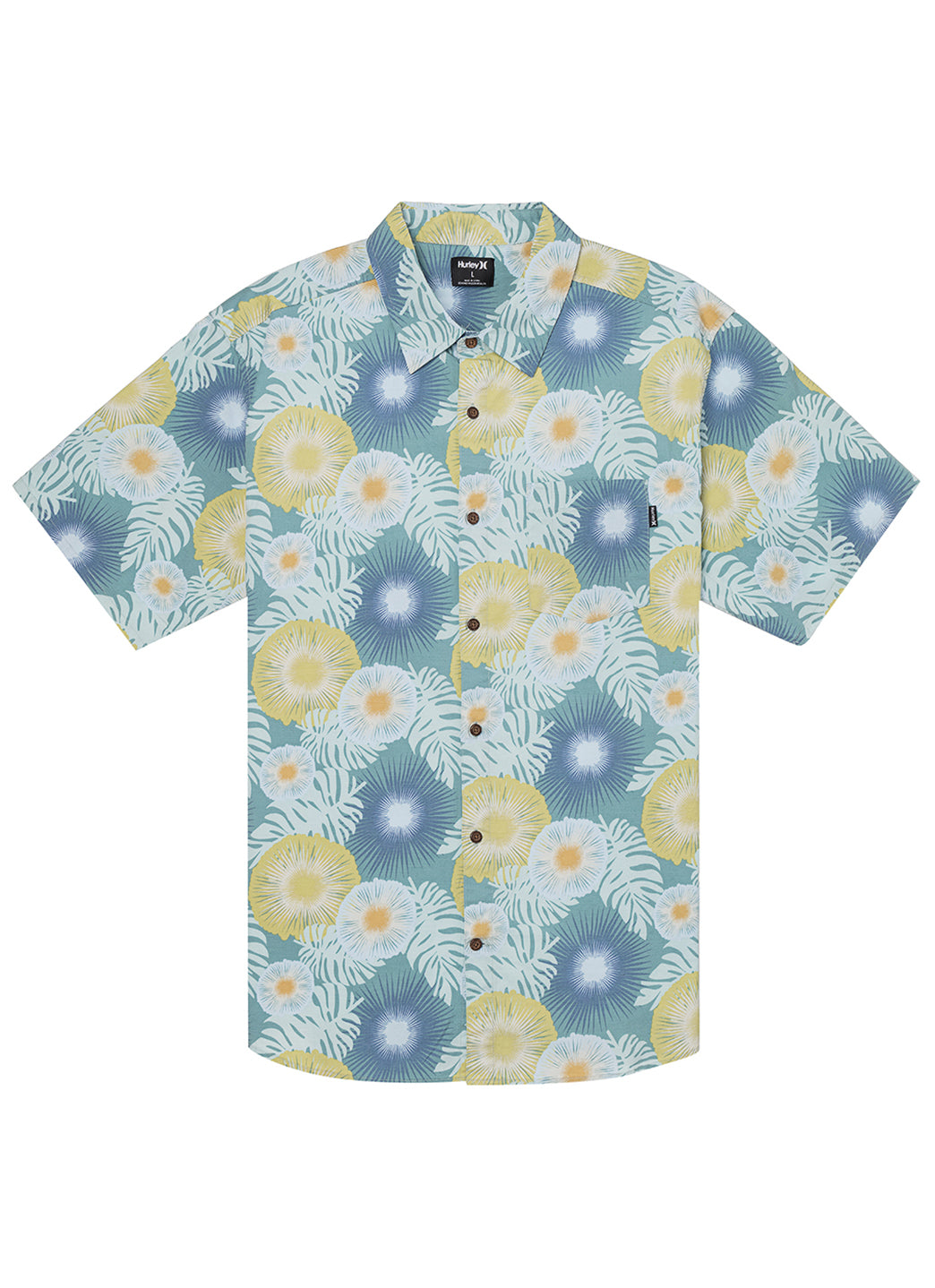 Hurley Men's One And Only Lido Stretch Short Sleeve Button-Up Shirt